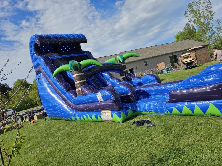 18 Ft Tropic Glides Double Lane Slide